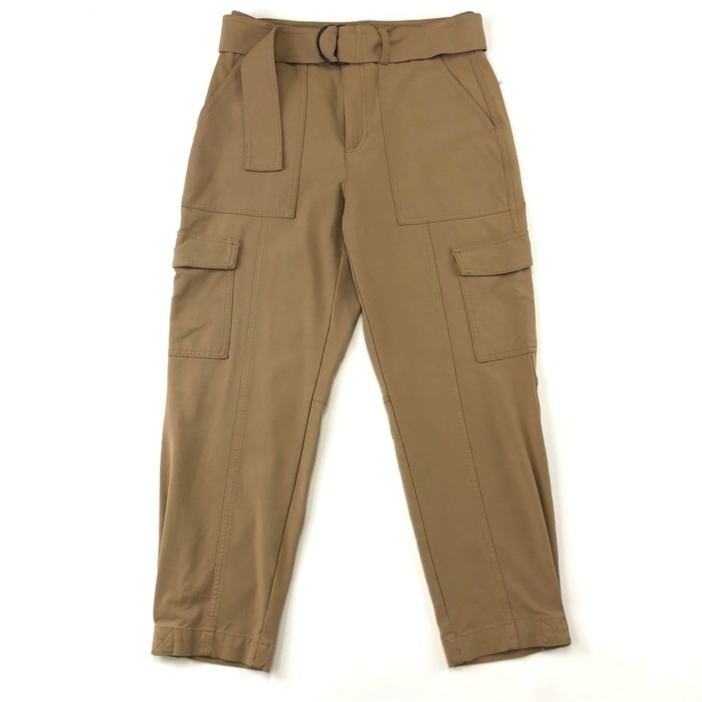 Banana Republic caramel belted stretch cargo womens pants Size 6